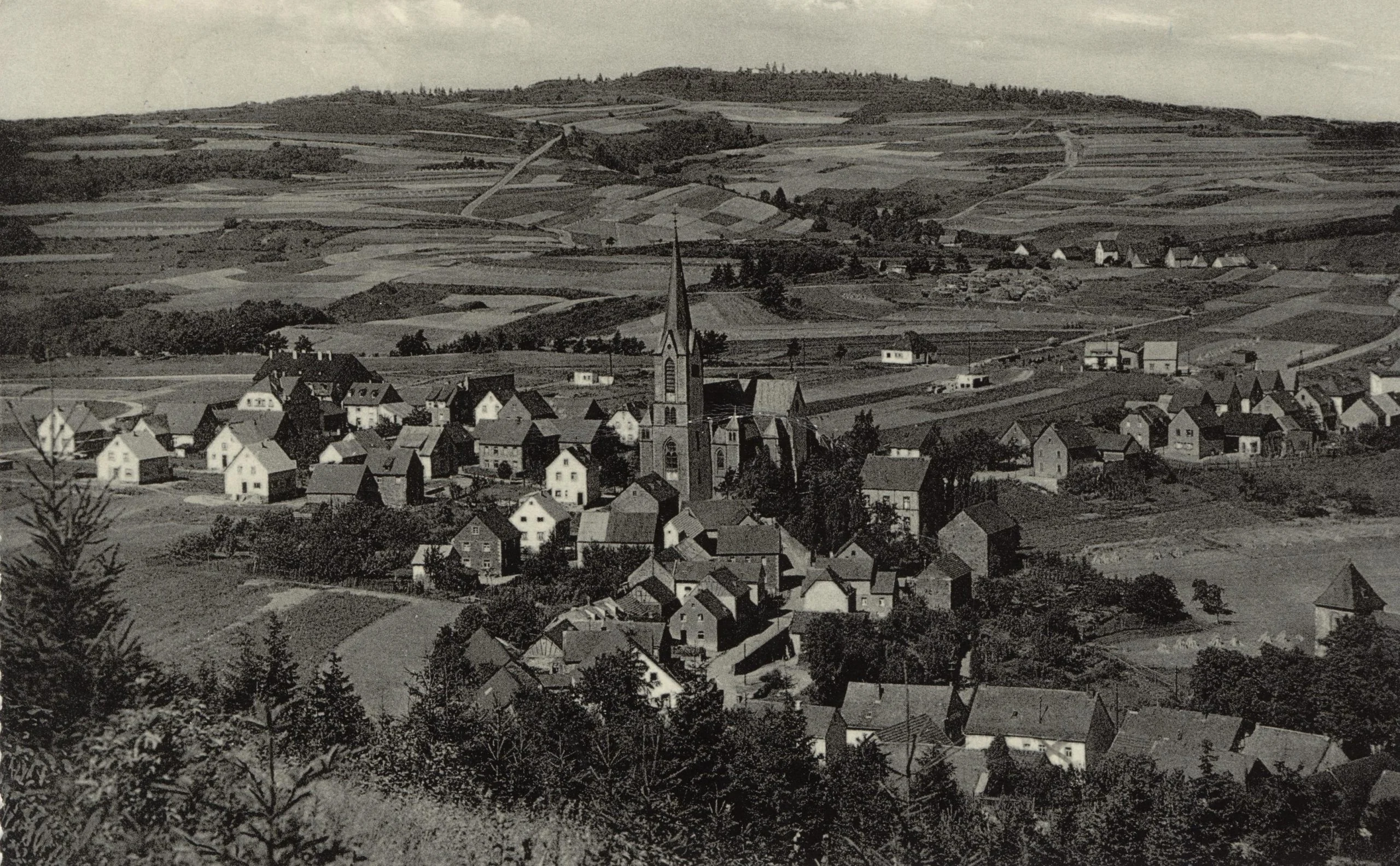 Historische Postkarte - Pfarrkirche St. Quirinus