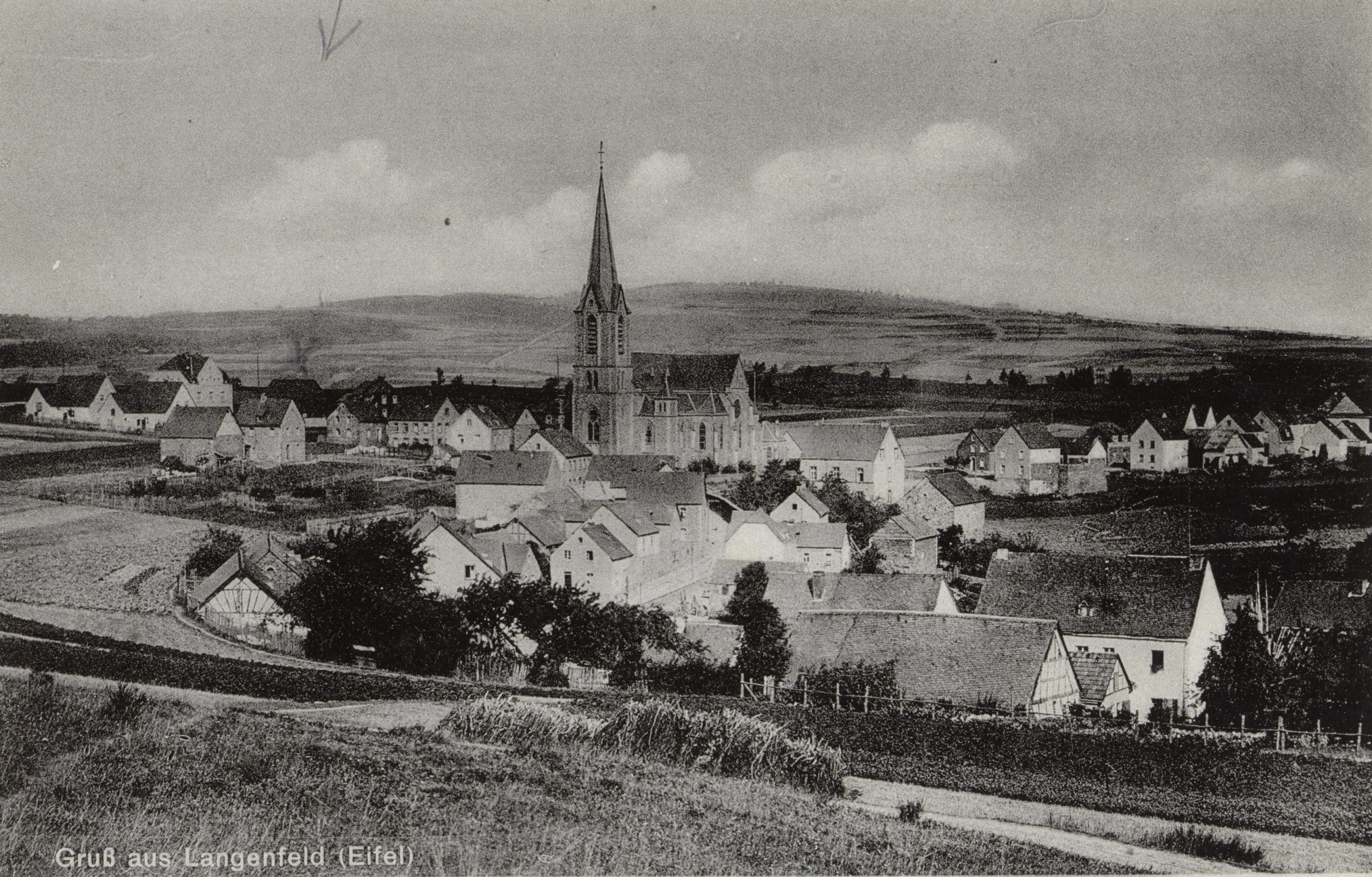 Historische Postkarte - Pfarrkirche St. Quirinus